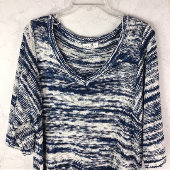 [Gap] Mesh V Neck Knit Sweater - Picture 2 of 3